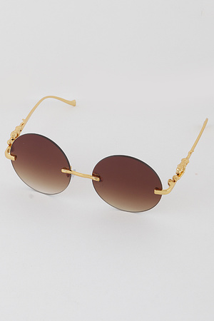 Casual Rimless Round Sunglasses