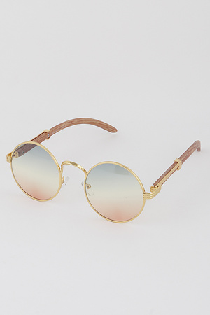 Marbled Round Sunglasses