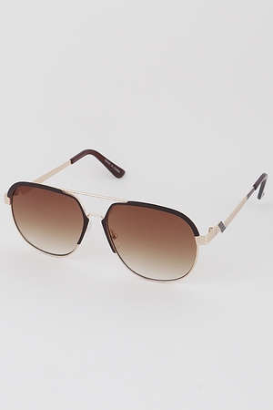 Two Toned Aviator Sunglasses