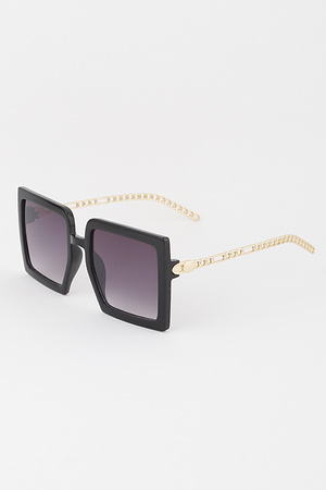Boxy Link Chain Sunglasses