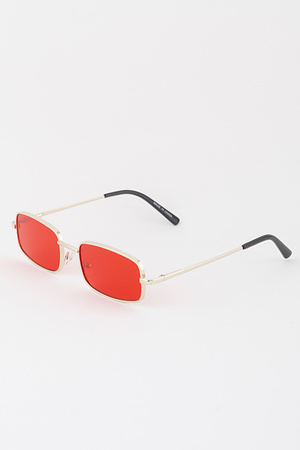 Bright Tinted Rectangular Sunglasses