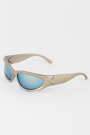 Metal Lined Oval Sunglasses