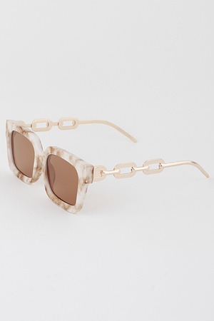 Multi Link Chain Tinted Sunglasses