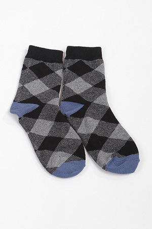 Diamond Plaid Crew Socks