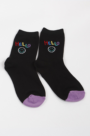 HELLO Crew Socks