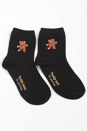 Teddy Bear Crew Socks