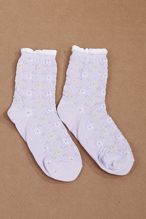 Diamond Floral Socks