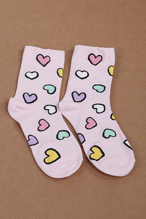 Lined Heart Socks