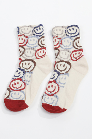 Multi Smiley Face Socks