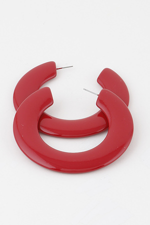 Flat Solid Hoop Earrings