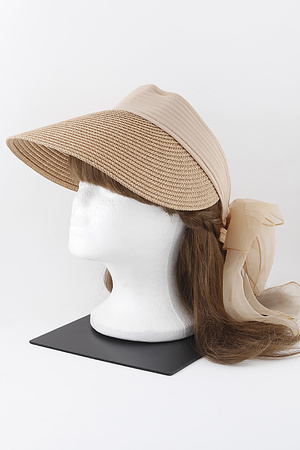 Cute Ribbon Weaved Visor Hat