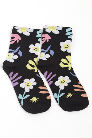 Smiley Flower Socks