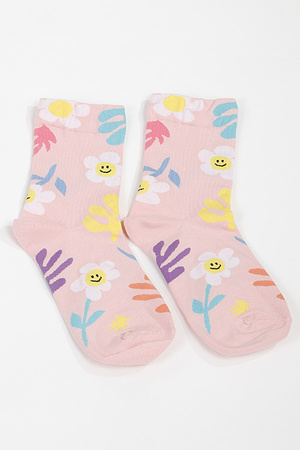 Smiley Flower Socks