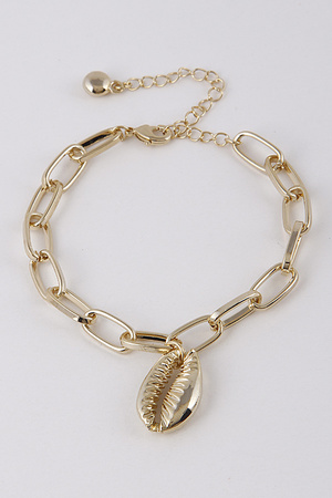 Seashell Pendant Chain Bracelet 9ACB6