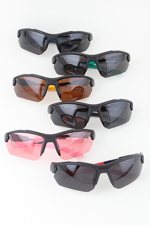 Two Toned Top Rim Curve Polarized Sunglasses