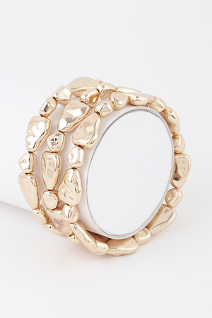 Hammered Stone Trio Bracelet