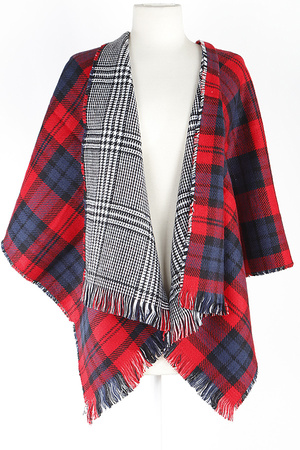 Classic Plaid Fringe Scarf