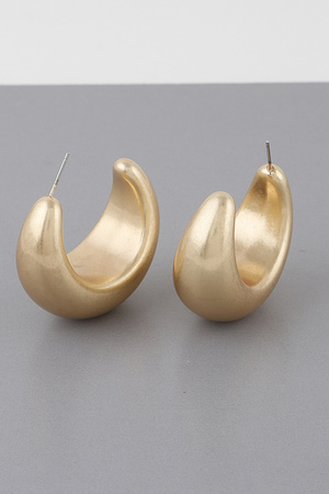 Bulky Crescent Hoop Earrings