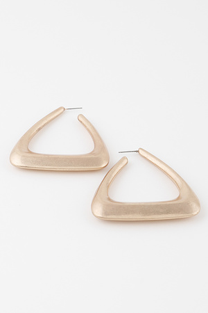 Minimal Triangle Hoop Earrings