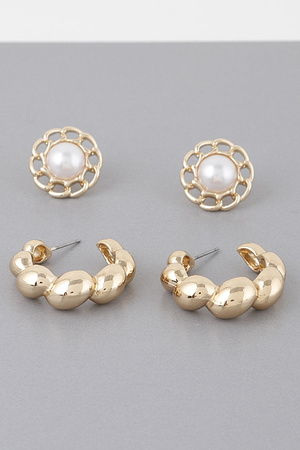 Bubbly Hoops Gold Earrings