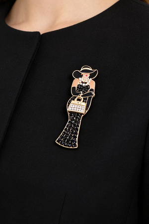Luxury Bejeweled Fashionista Brooch
