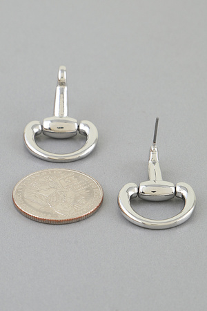 Polished Horseshoe Drop Earrings
