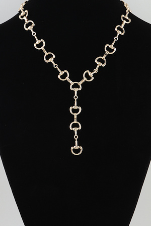 Polished Horseshoe Chain Drop Necklace