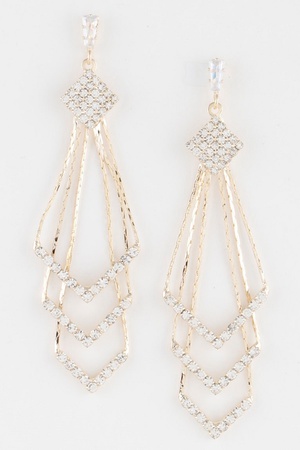 Rhinestone Diamond Drop Earrings