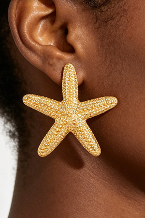 Hammered Summer Starfish Earrings