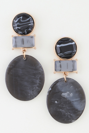 Multi Watercolor Stone Drop Earrings