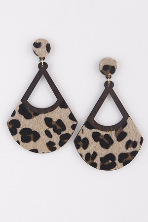 Triangle Leopard Print Earrings 8KAC3