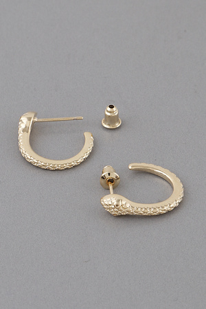Snake Hoop Earrings