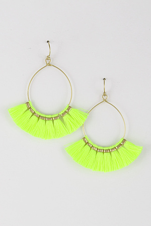 Tassel Fringe Oval Earrings 8GBD8