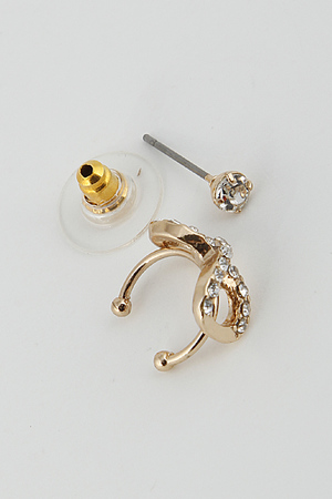 Ribbon Design Small Cute Earrings 5LCA9