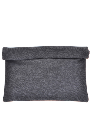 Roll Up Faux Leather Clutch
