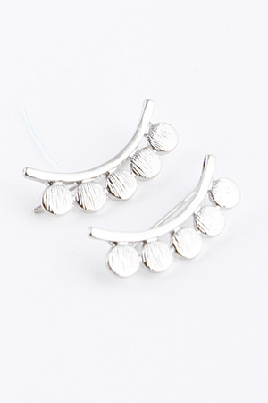 Circle Cutout Curved Hook End Earring 5GAG8