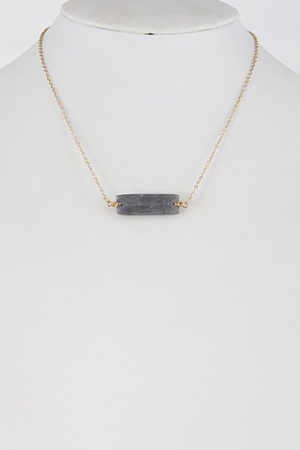 Simple Necklace With Stone Bar 6DCA7